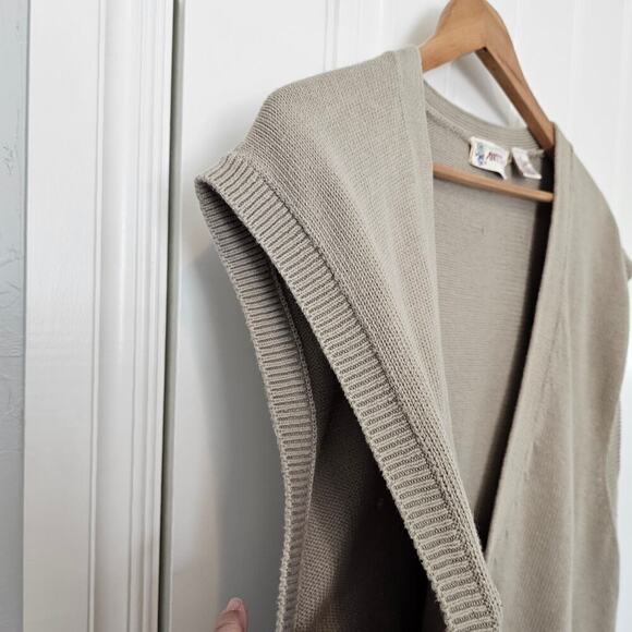 Vintage Antigua Sweater Vest Mens XL 90s Geometric Tan Preppy Academia Grandpa - Picture 6 of 8